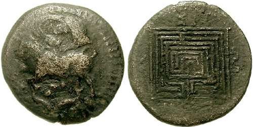 MONEDA CU LABIRINT PATRAT 9