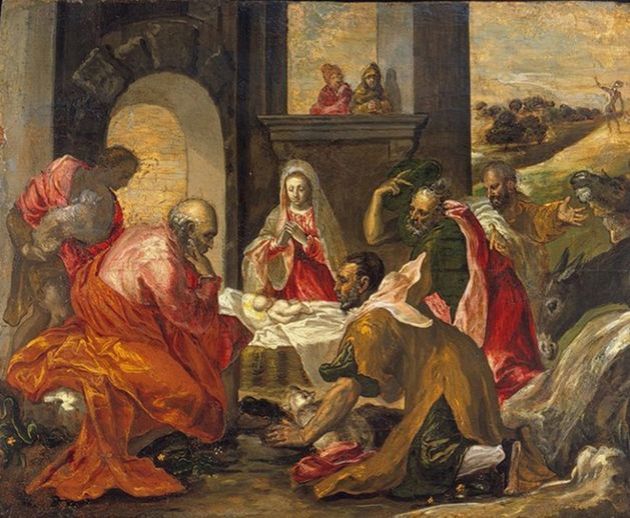 EL GRECO Adoratia pastorilor  Willumsen Museum, Frederikssund, Danemarca
