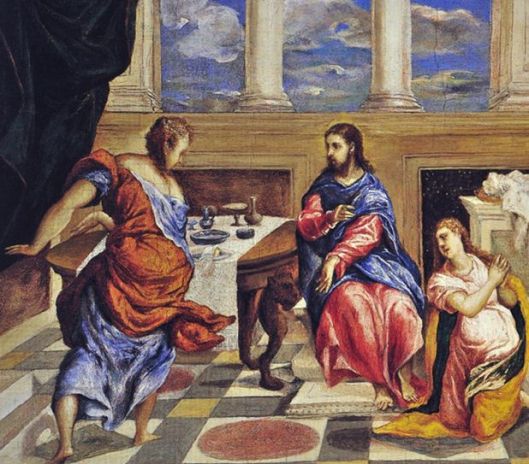 EL GRECO Hristos în casa Martei si a Mariei