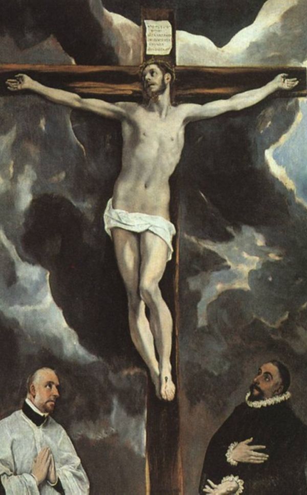 EL GRECO Răstignirea cu doi donatori