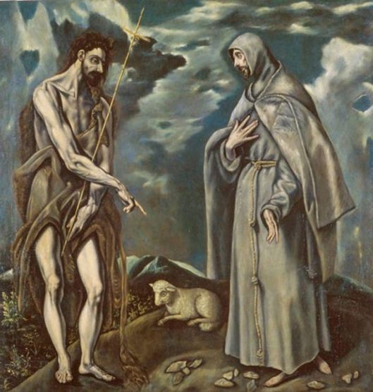 EL GRECO Sf. Ioan Botezătorul si Sf. Francisc