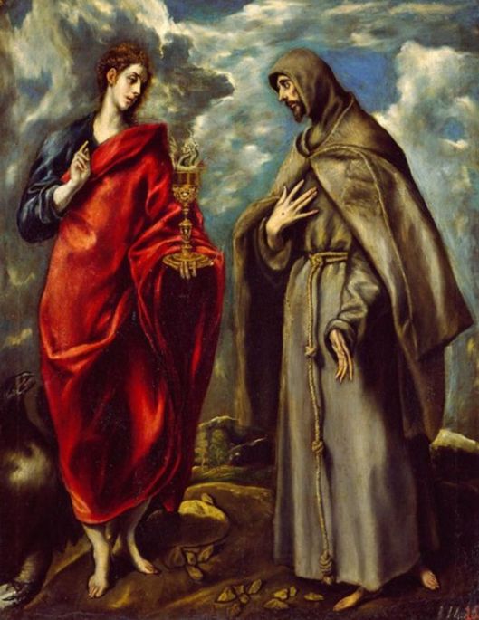 EL GRECO Sf. Ioan Teologul si Sf. Francisc 3