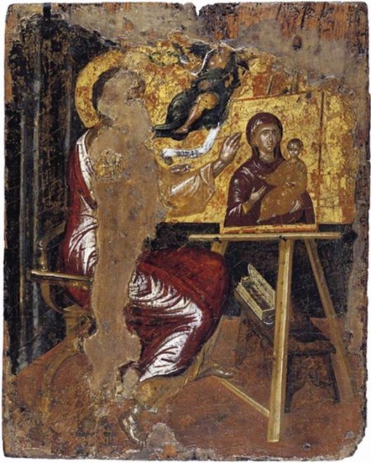 EL GRECO Sfantul Luca pictand-o pe Maica Domnului cu pruncul
