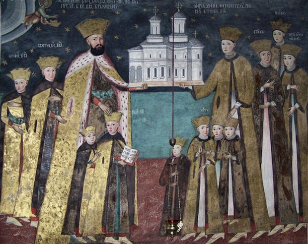 The Votive Frame of Prince Brancoveanu and his wife Princess Marica and their children