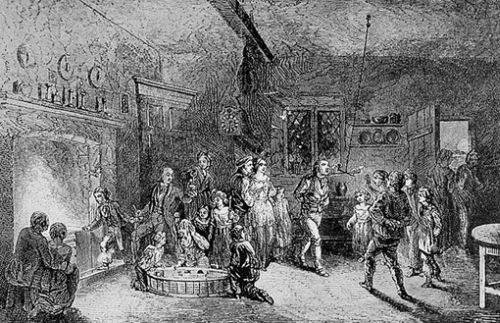 De Halloween, gravură englezească