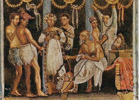 Saturnalii, fresca din Pompei