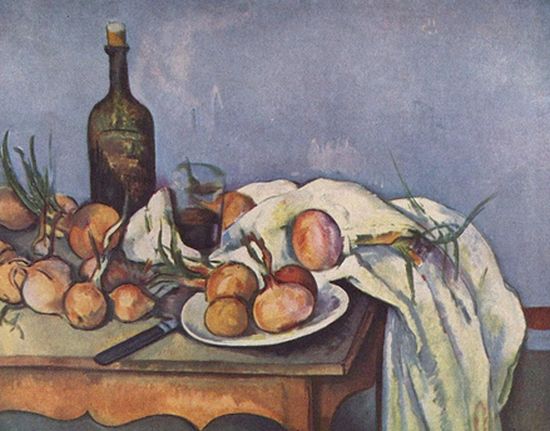 Natură moartă cu cepe,  Paul Cézanne