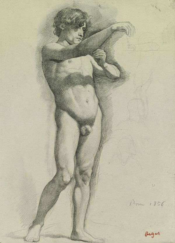 Bărbat nud, Edgar Degas, 1856