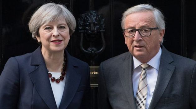 Theresa May si Jean-Claude Juncker 1