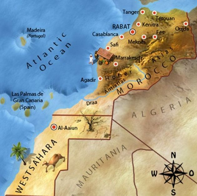 SAHARA OCCIDENTALA HARTA