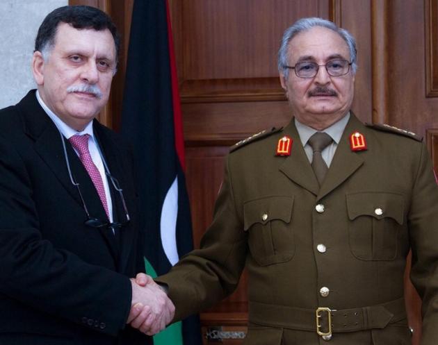 Sarraj y Haftar
